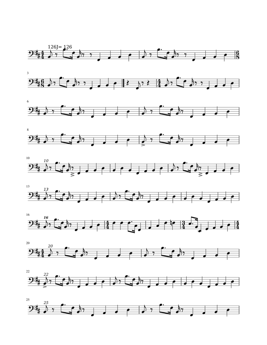 Money 10 SOLO kanske klar Bass Guitar Sheet music for Bass Download