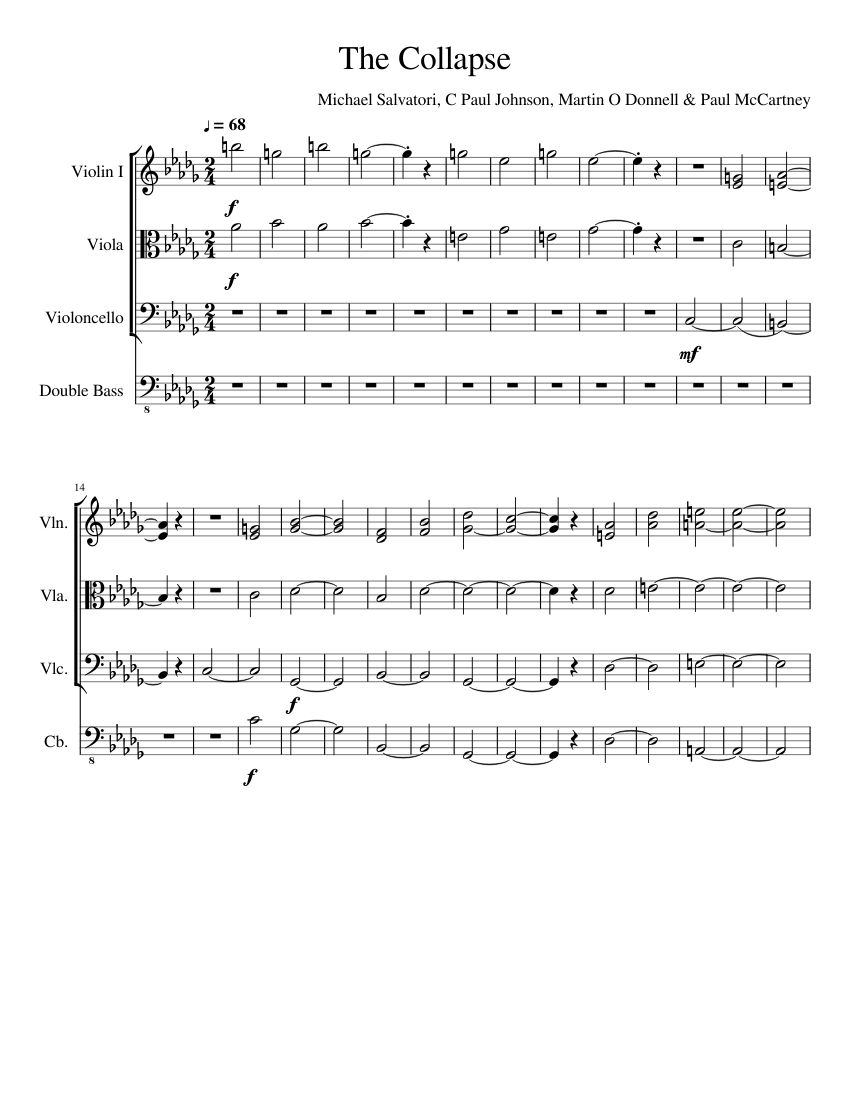 "The Collapse" from the Destiny OST Sheet music for Strings Download
