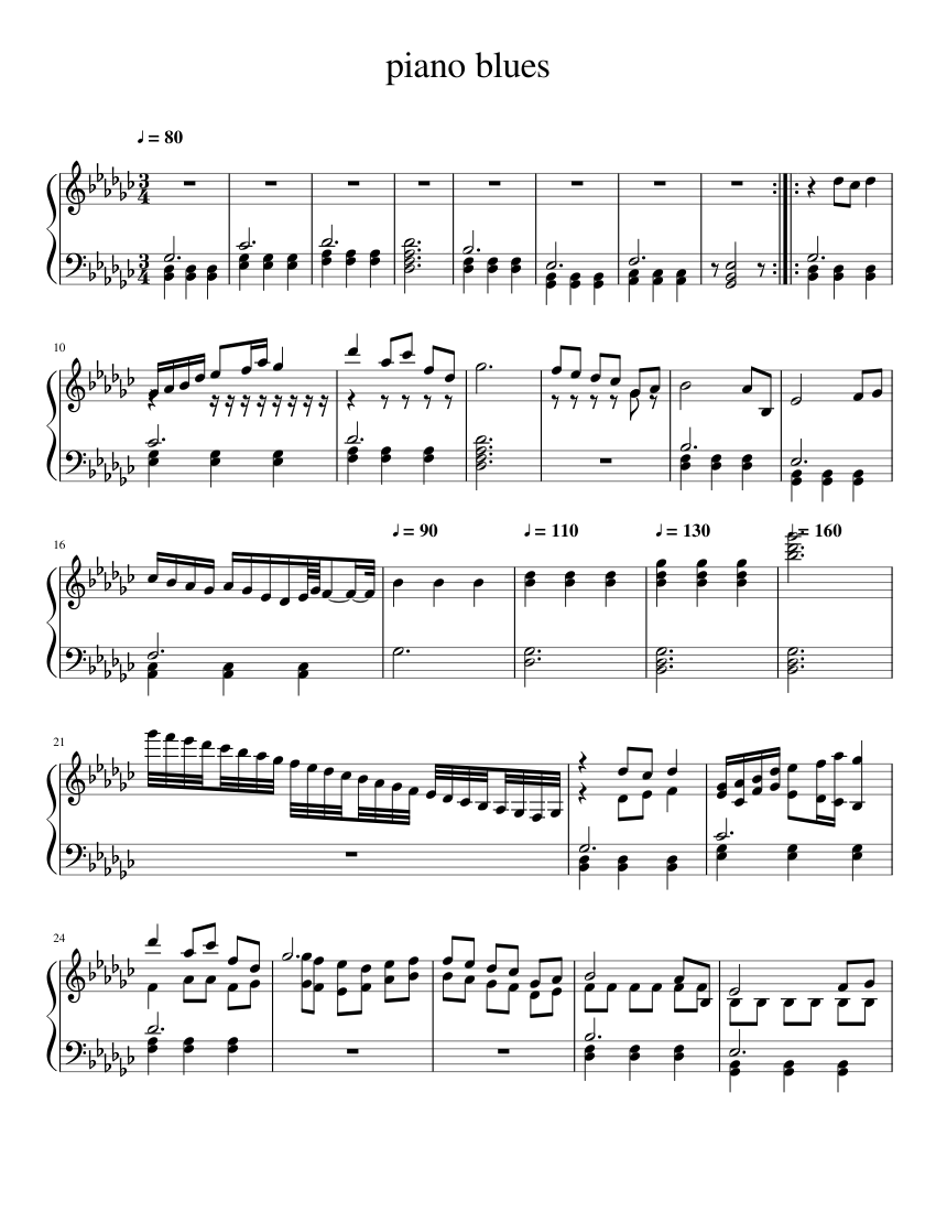 Blues Piano Sheet Music Free