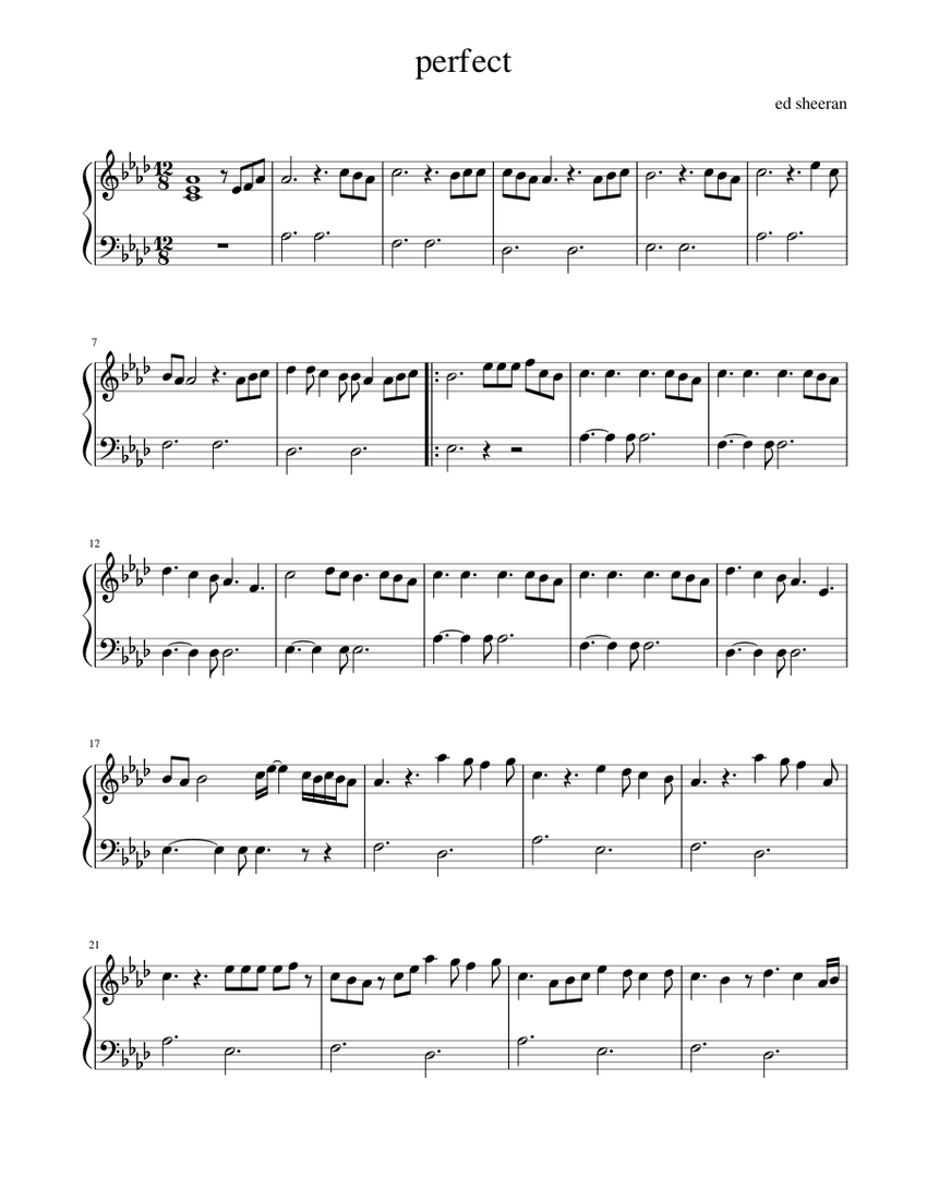 perfect Sheet music for Accordion (Solo) | Musescore.com