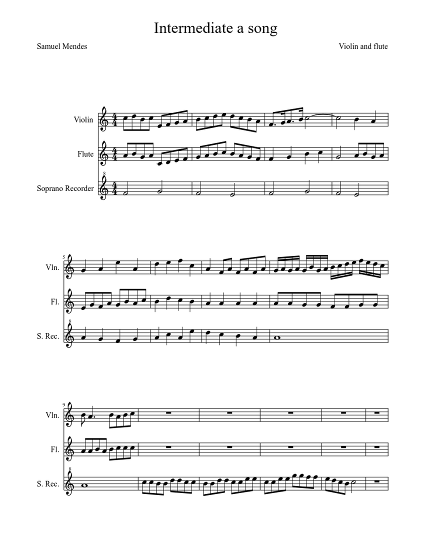 Intermediate a song Sheet music for Snare Drum, Glockenspiel