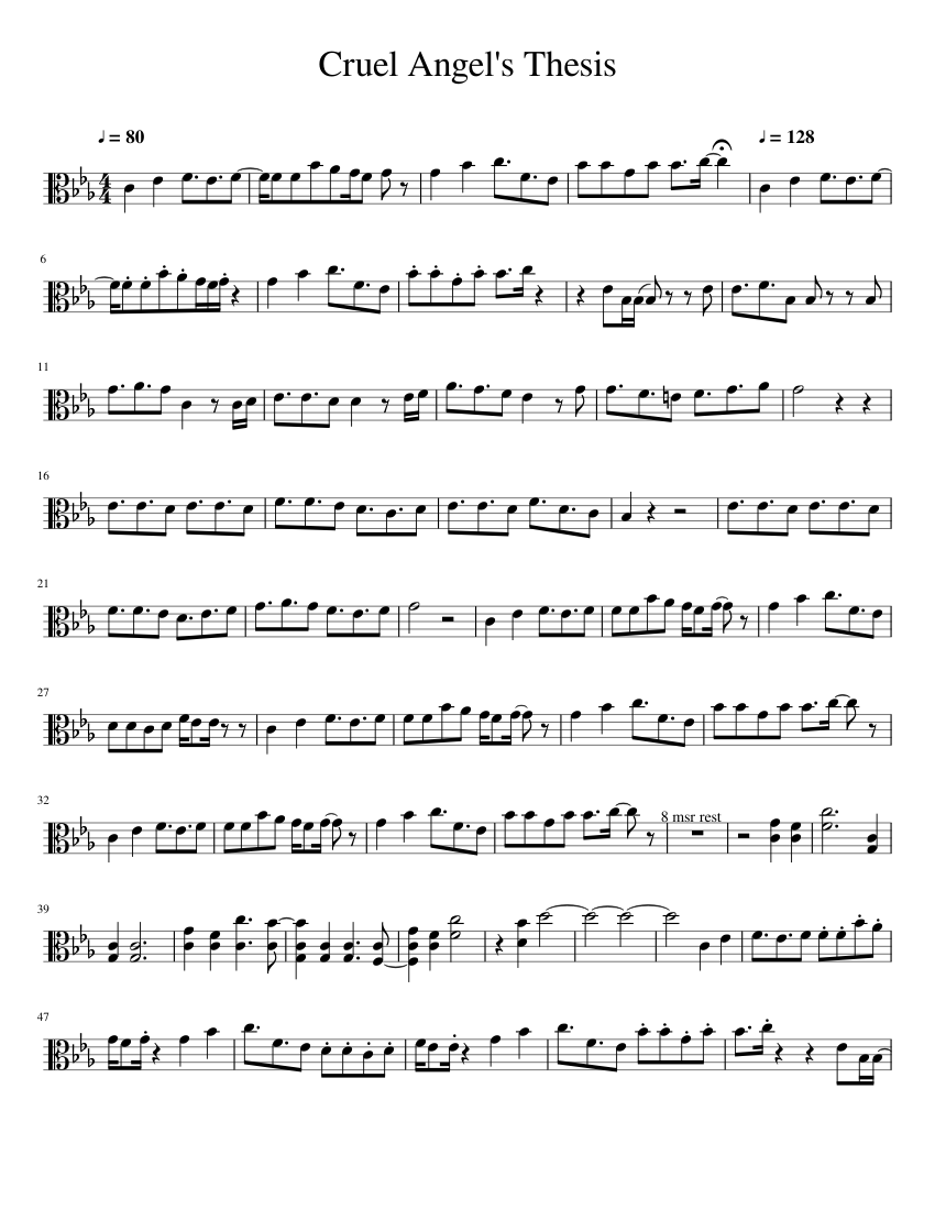 Cruel angel thesis letra traducida image