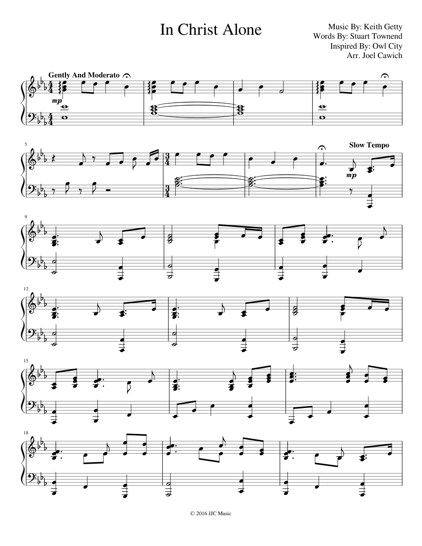 In Christ Alone sheet music for Piano download free in PDF or MIDI