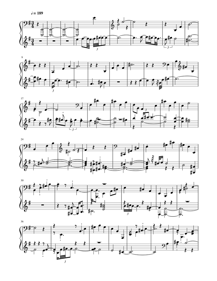 Hymn To The Sea Sheet music Download free in PDF or MIDI Musescore com