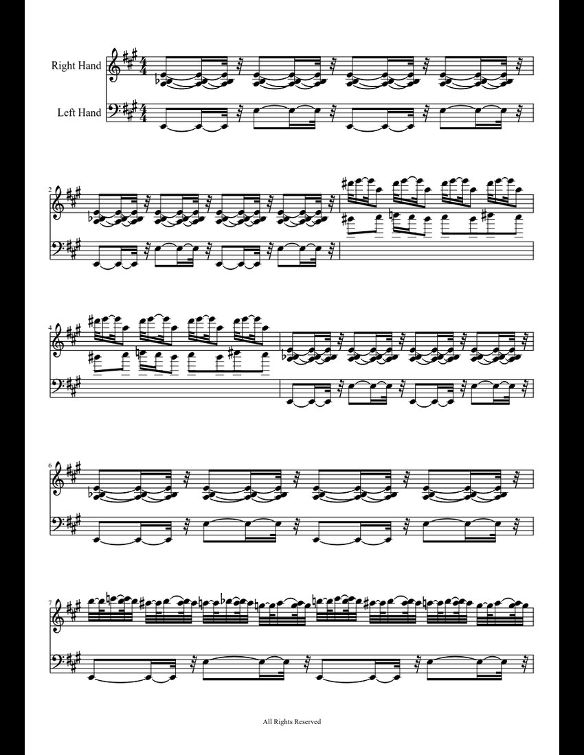 One-Winged Angel (FF7) sheet music for Piano download free in PDF or MIDI