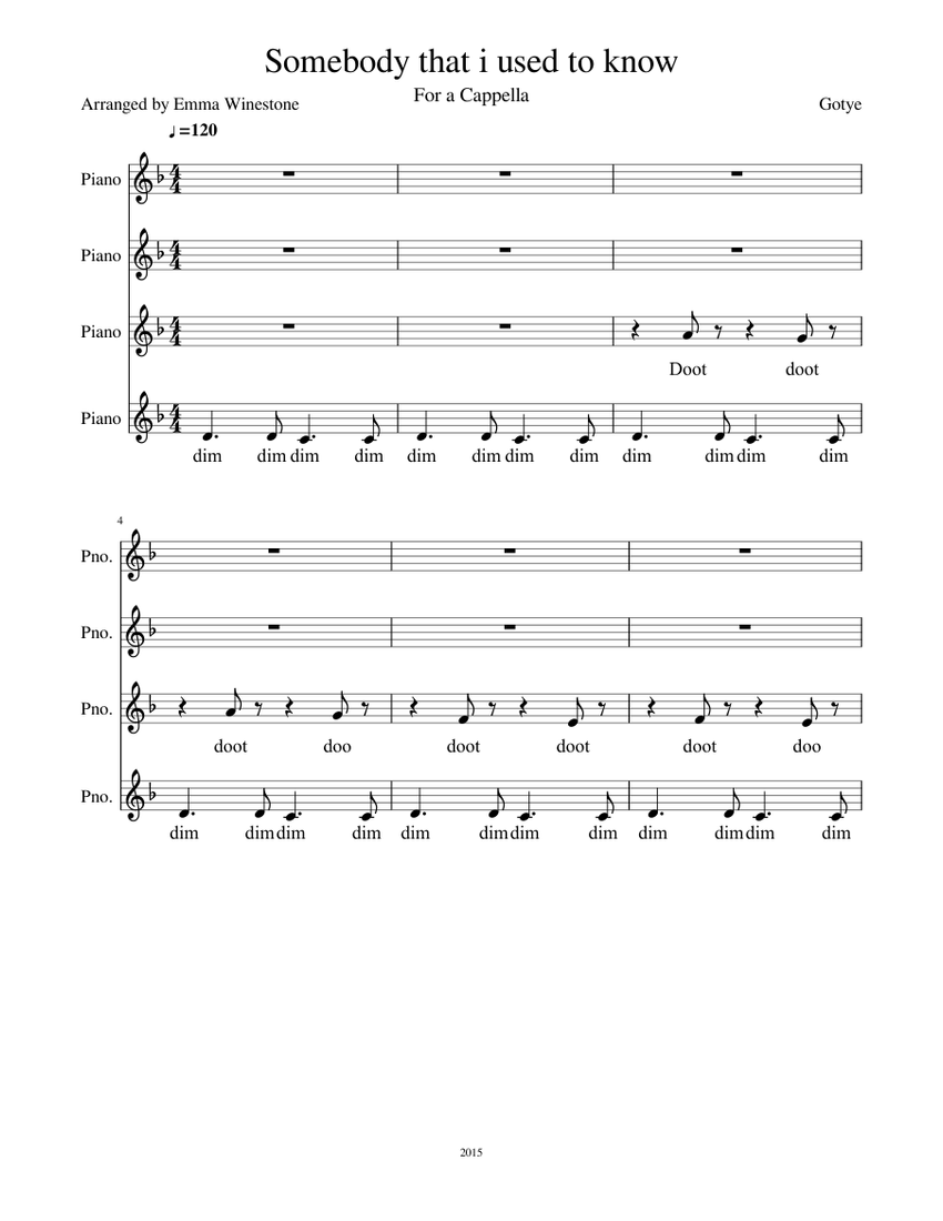 A cappella ORIGINAL PARTS Sheet music for Piano | Download  
