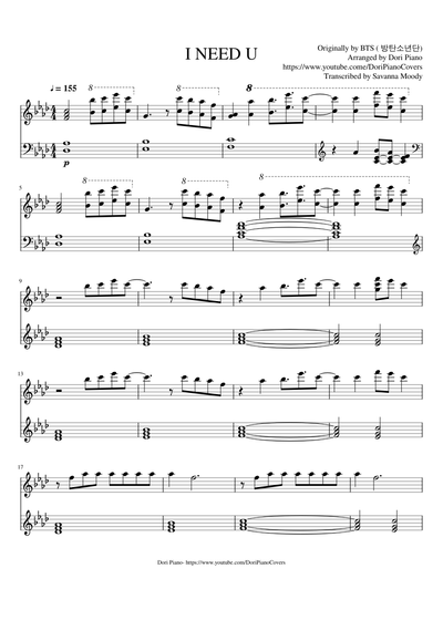 Bts Sheet Music Free Download In Pdf Or Midi On Musescore Com