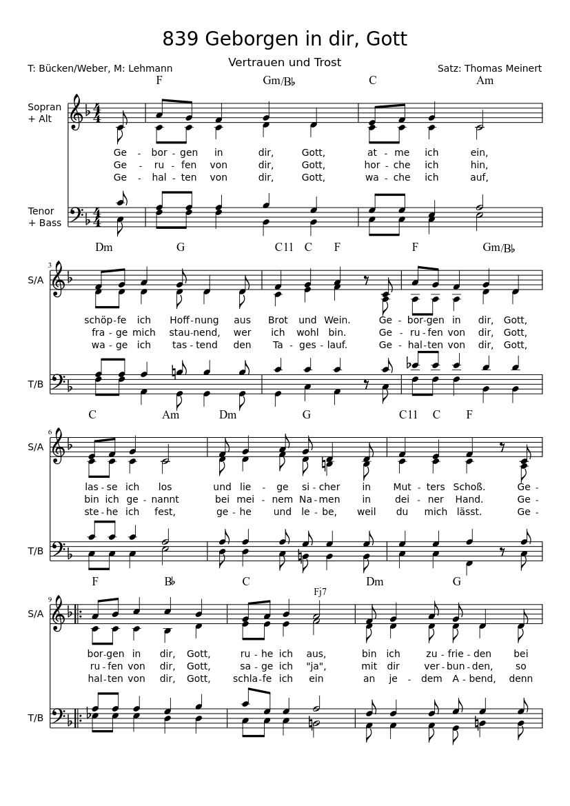 839 Geborgen In Dir Gott Sheet Music For Voice Download Free In PDF Or 839-geborgen-in-dir-gott-sheet-music-for-voice-download-free-in-pdf-or