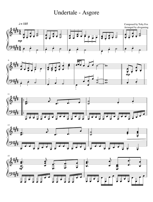 Undertale Asgore Sheet Music For Piano Solo Musescore Com T o s d s a s d s o y t y y i o y t w r t y t t o s d hjj j h j j h d s a s d d s o y a p bergentrückung/asgore: asgore sheet music for piano solo