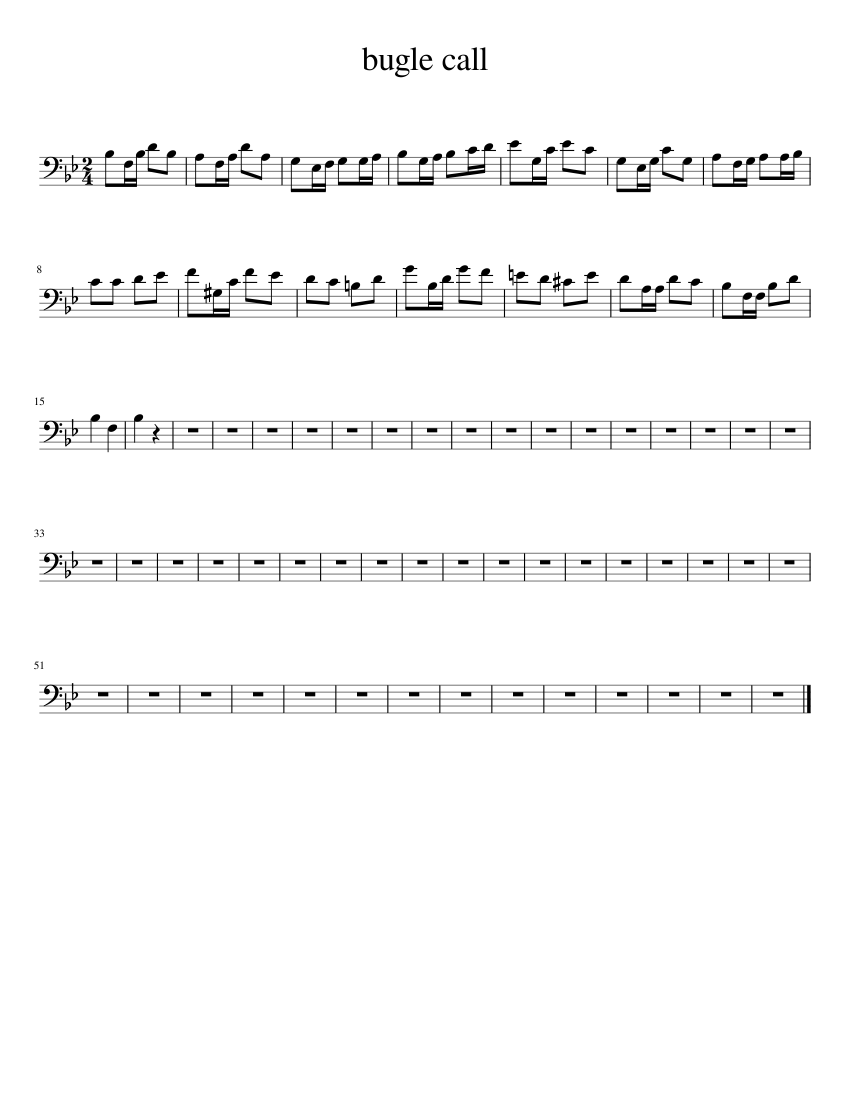 bugle call sheet music for Trumpet download free in PDF or MIDI