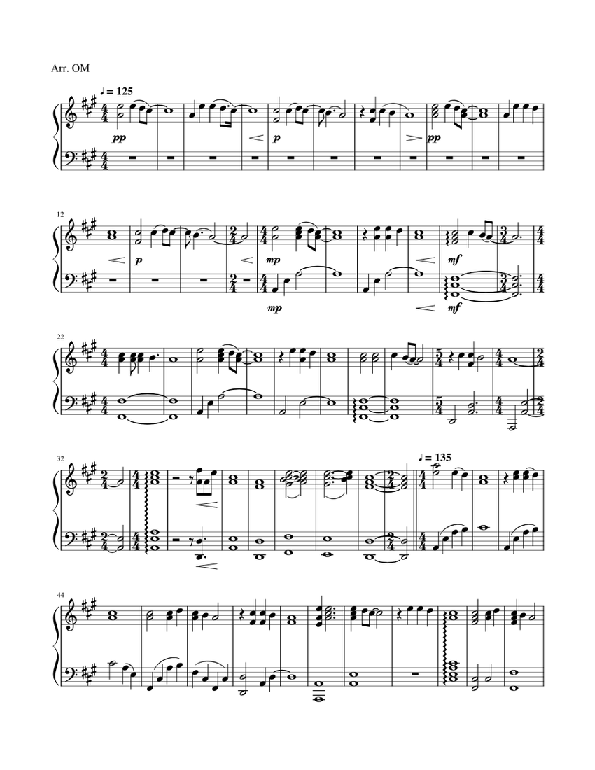 Leaves from the Vine Piano Score Sheet music for Piano (Solo