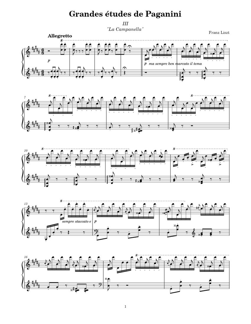 La Campanella Grandes Etudes de Paganini No. 3 Franz