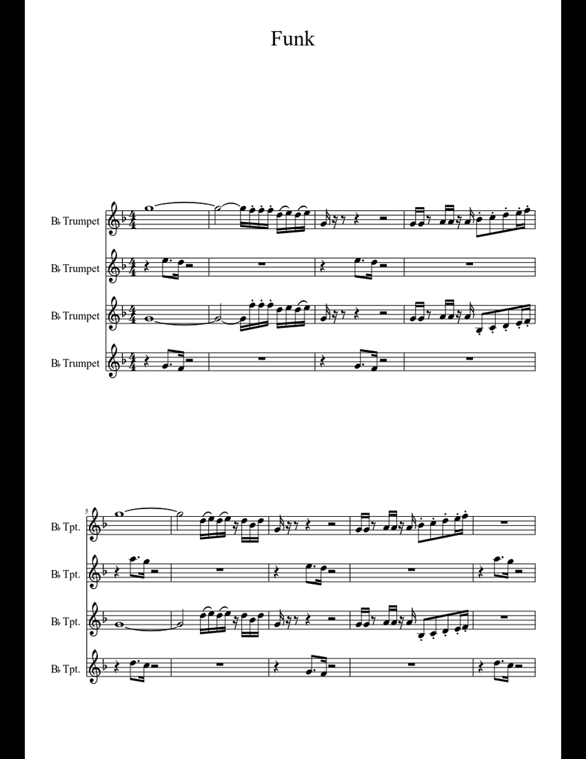 Funk sheet music for Trumpet download free in PDF or MIDI