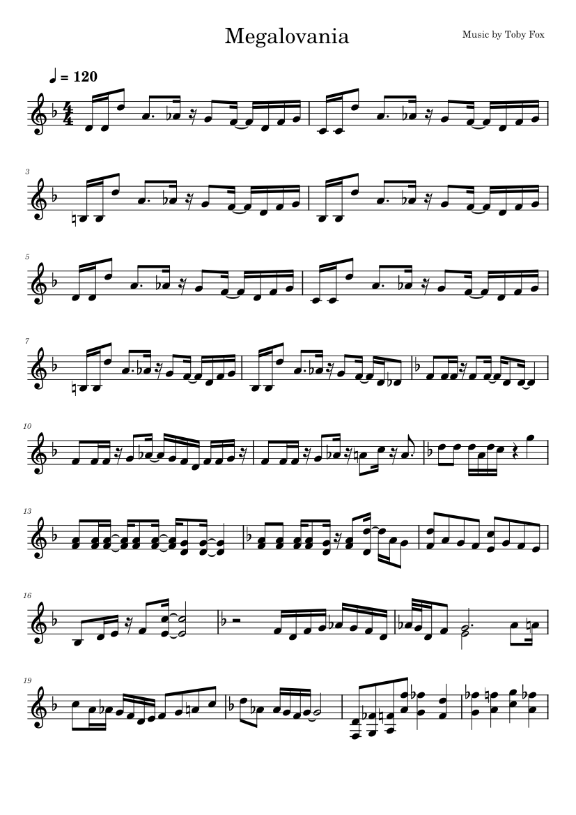 Megalovania Xylophone Sheet Music For Percussion Download Free In Pdf Or Midi Musescore Com