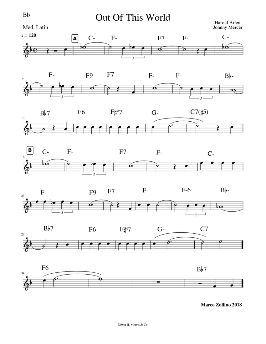 Out Of This World Sheet music for Piano (Solo)