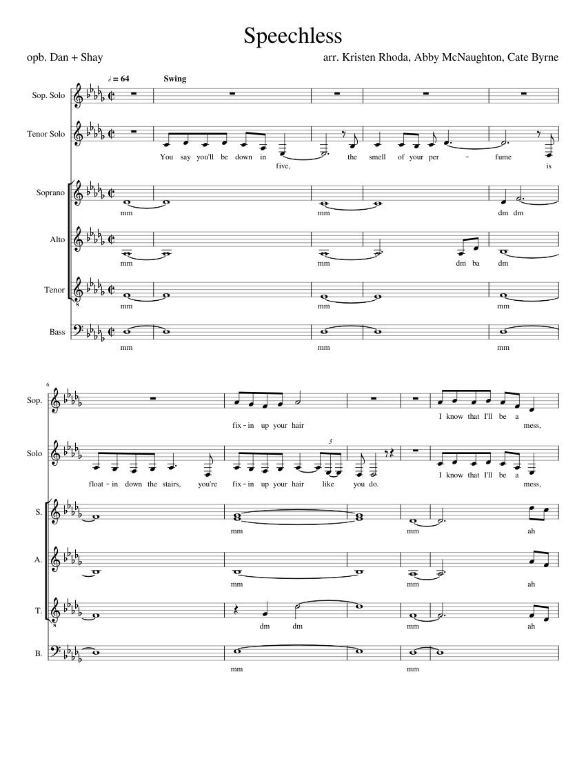 Speechless sheet music for Piano download free in PDF or MIDI