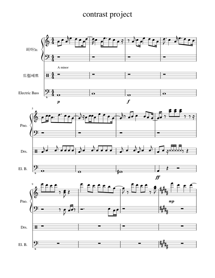 kpop music Sheet music for Piano, Percussion, Bass | Download free in