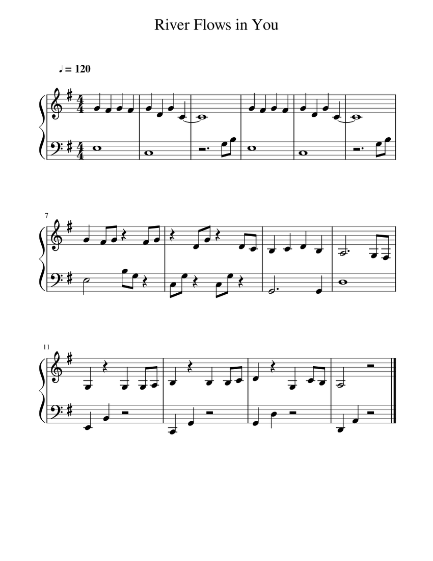 River Flows in You very easy Sheet music for Piano (Solo) | Musescore.com