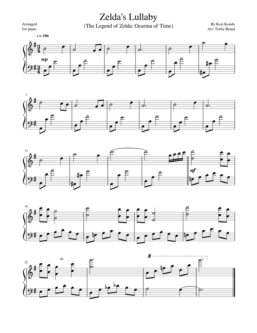 Easy Zelda Songs On Piano