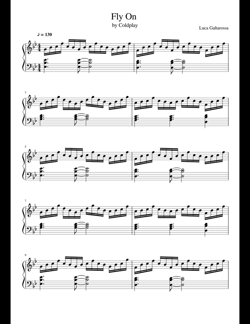 Coldplay O Piano Sheet Music Best Music Sheet