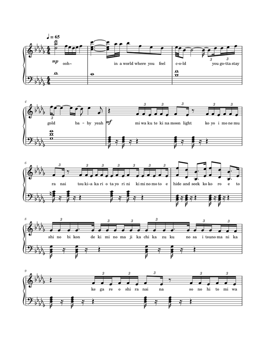 Stay Gold Bts Sheet Music For Piano Solo Musescore Com