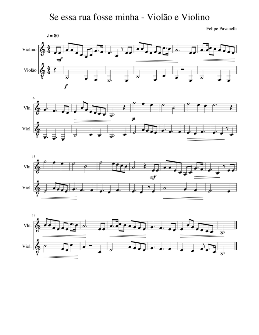 Se Essa Rua Fosse Minha Letra Original