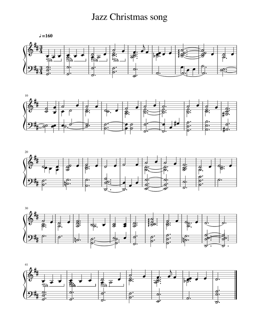 Jazz Christmas song Sheet music for Piano | Download free in PDF or