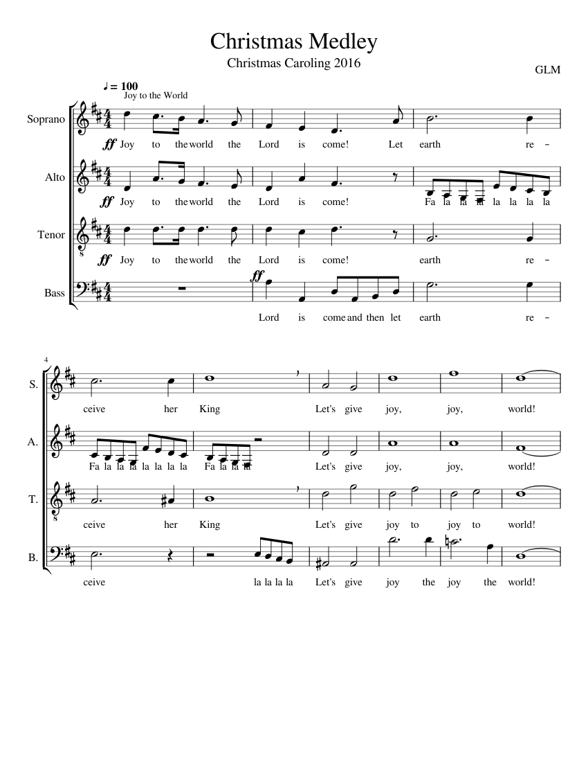 Christmas Medley Sheet music for Piano | Download free in PDF or MIDI | Musescore.com