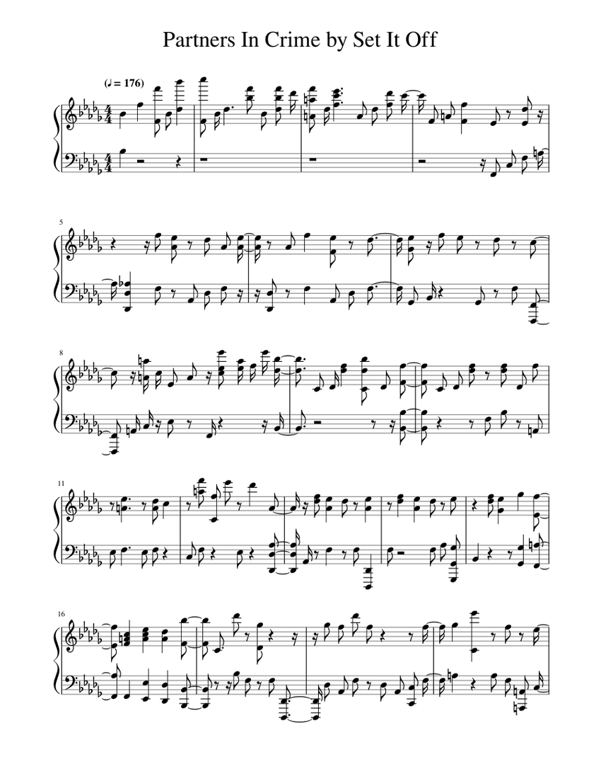 Partners in Crime Sheet music for Piano | Download free in PDF or MIDI