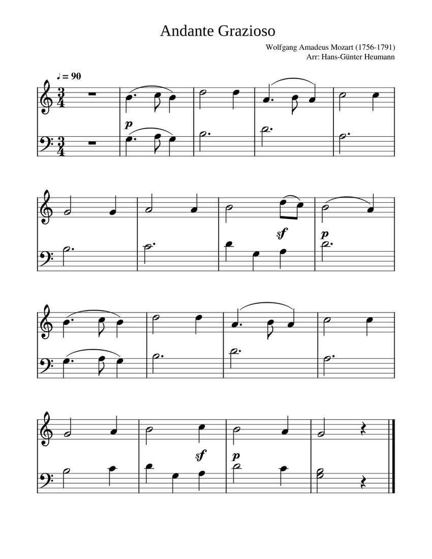 P065-Andante Grazioso Sheet music for Piano (Solo) | Musescore.com