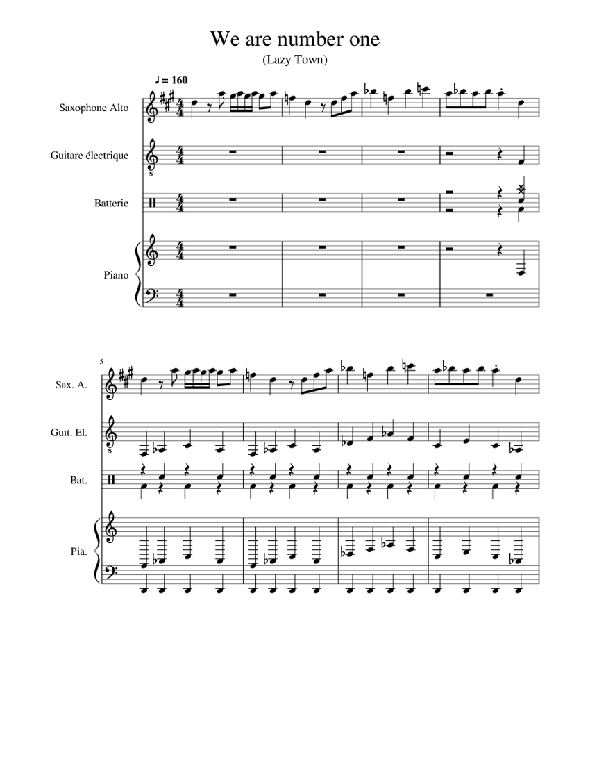 We are number one CdM Sheet music for Piano, Alto Saxophone, Guitar