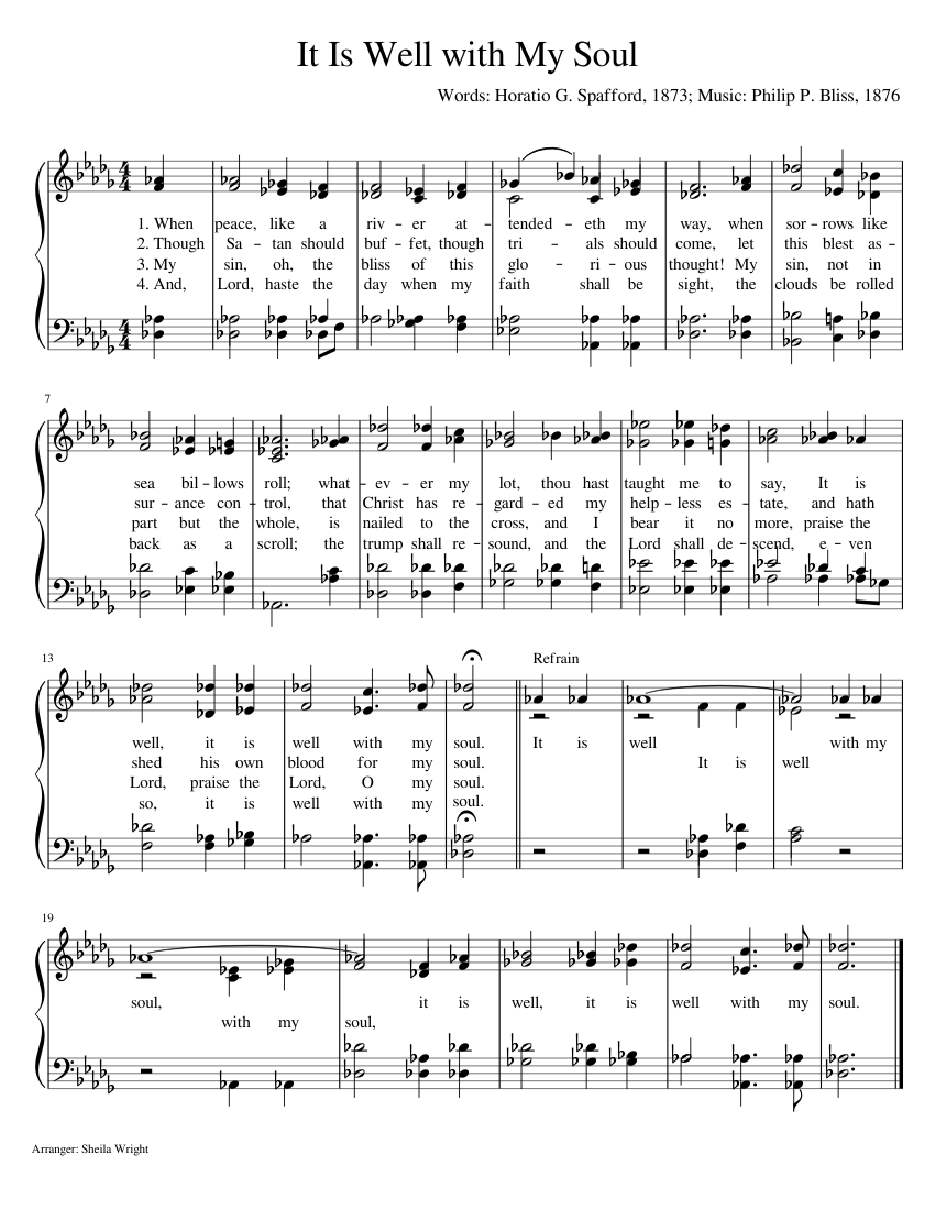 It Is Well with My Soul Sheet music for Piano (Solo)