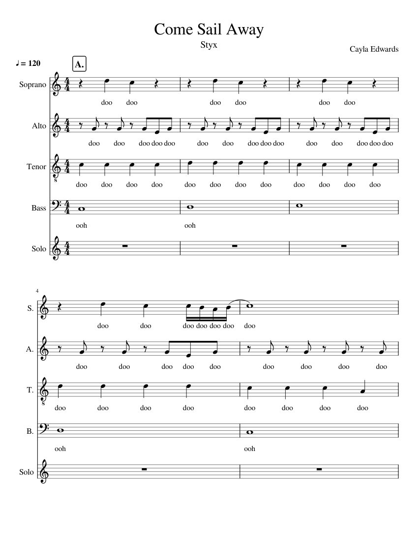 Come Sail Away Sheet music for Piano | Download free in PDF or MIDI