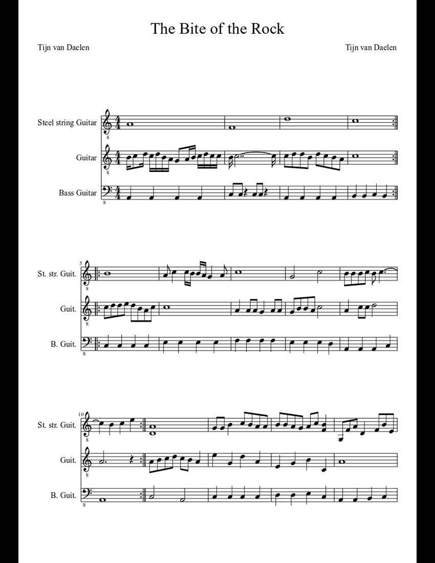 The Bite of the Rock sheet music download free in PDF or MIDI