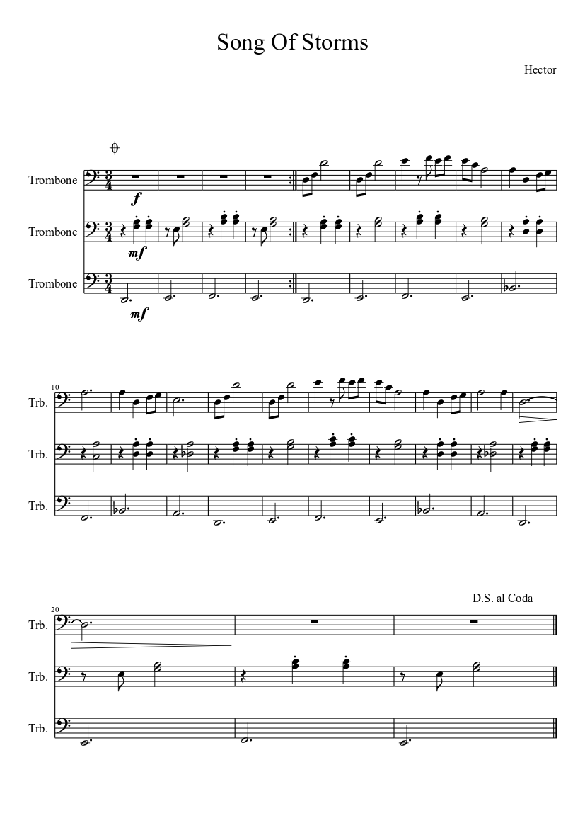 Song Of Storms sheet music download free in PDF or MIDI
