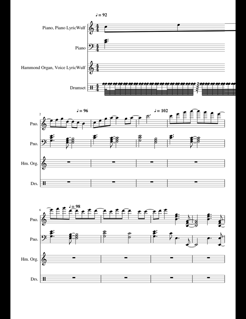 Sad - Bo Burnham sheet music for Piano, Organ, Percussion download free
