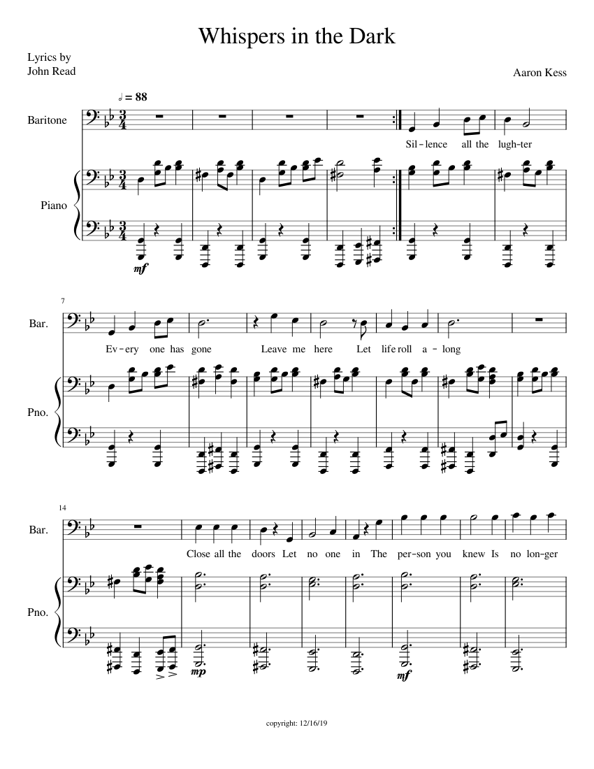 Whispers In The Dark Song