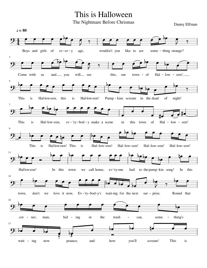 This is Halloween Sheet music for Piano | Download free in PDF or MIDI