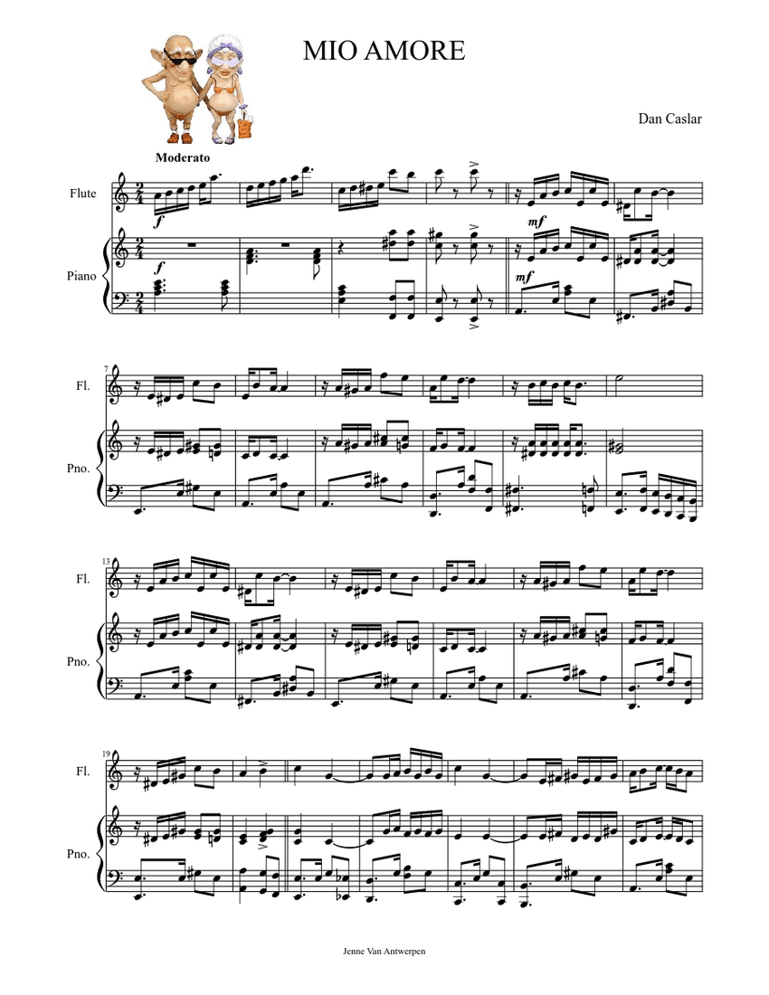 MIO AMORE Sheet music | Download free in PDF or MIDI | Musescore.com