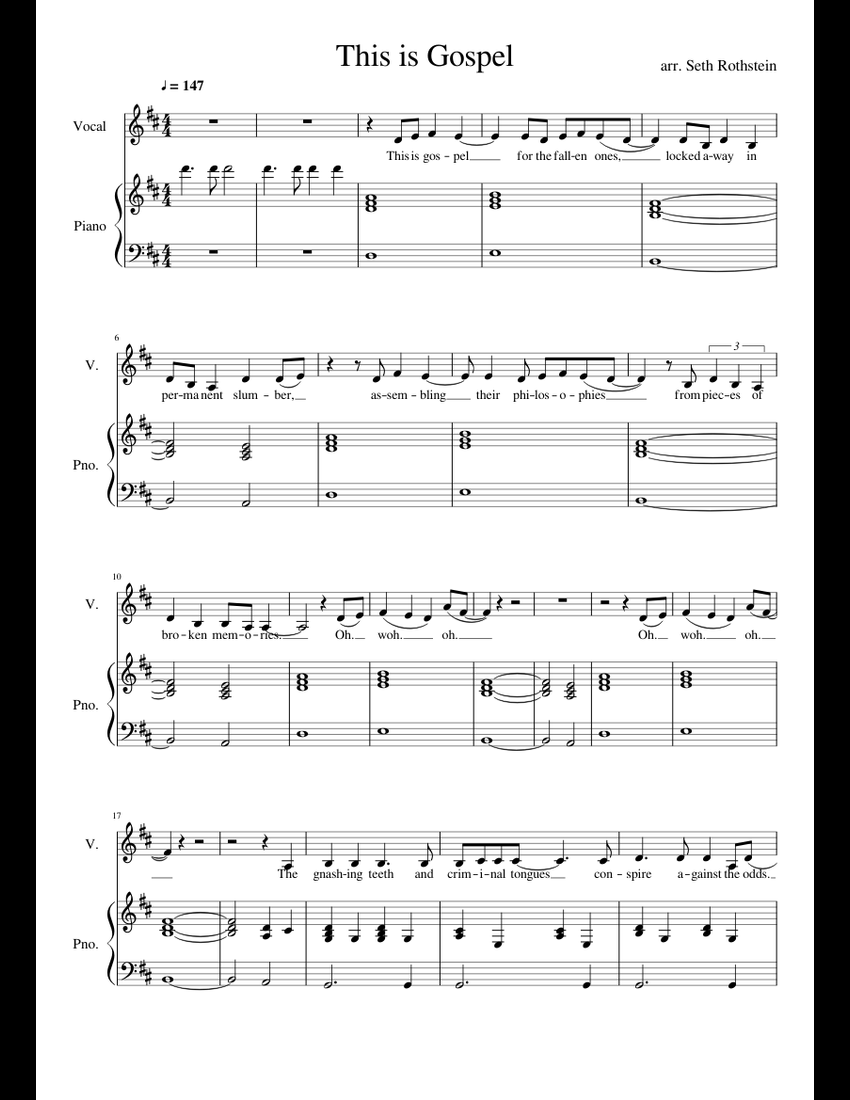This is Gospel sheet music for Piano download free in PDF or MIDI