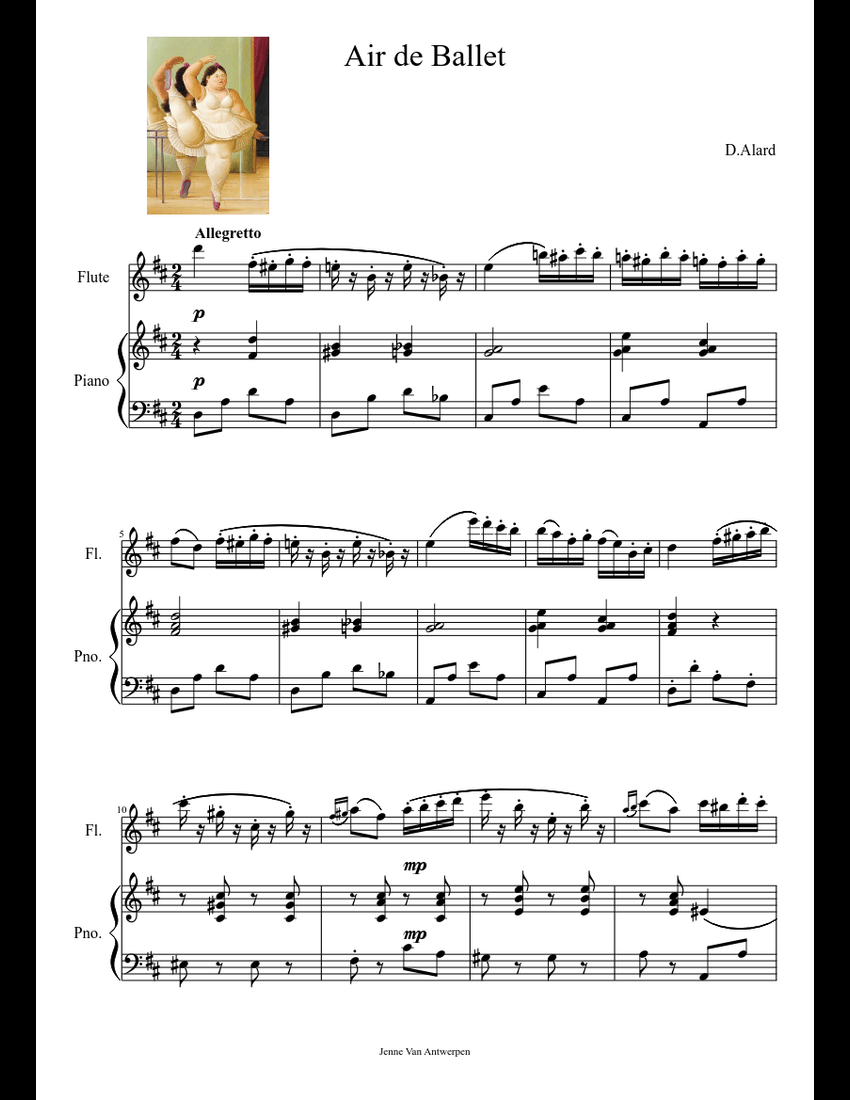 Air de Ballet sheet music download free in PDF or MIDI
