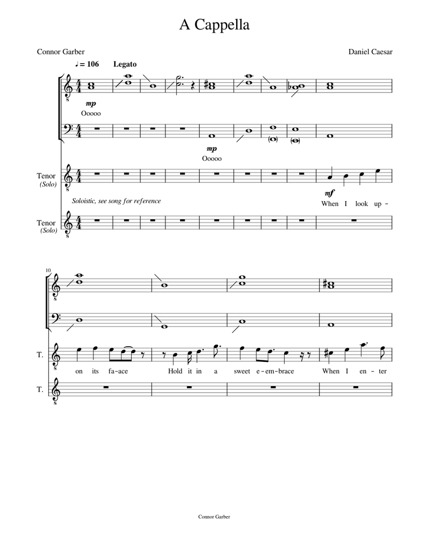 A_Cappella Sheet music for Tenor, Bass (Choral  
