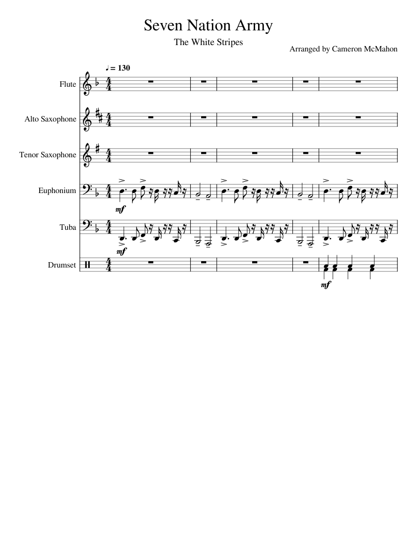 7 Nation Army Flute Notes - Army Military