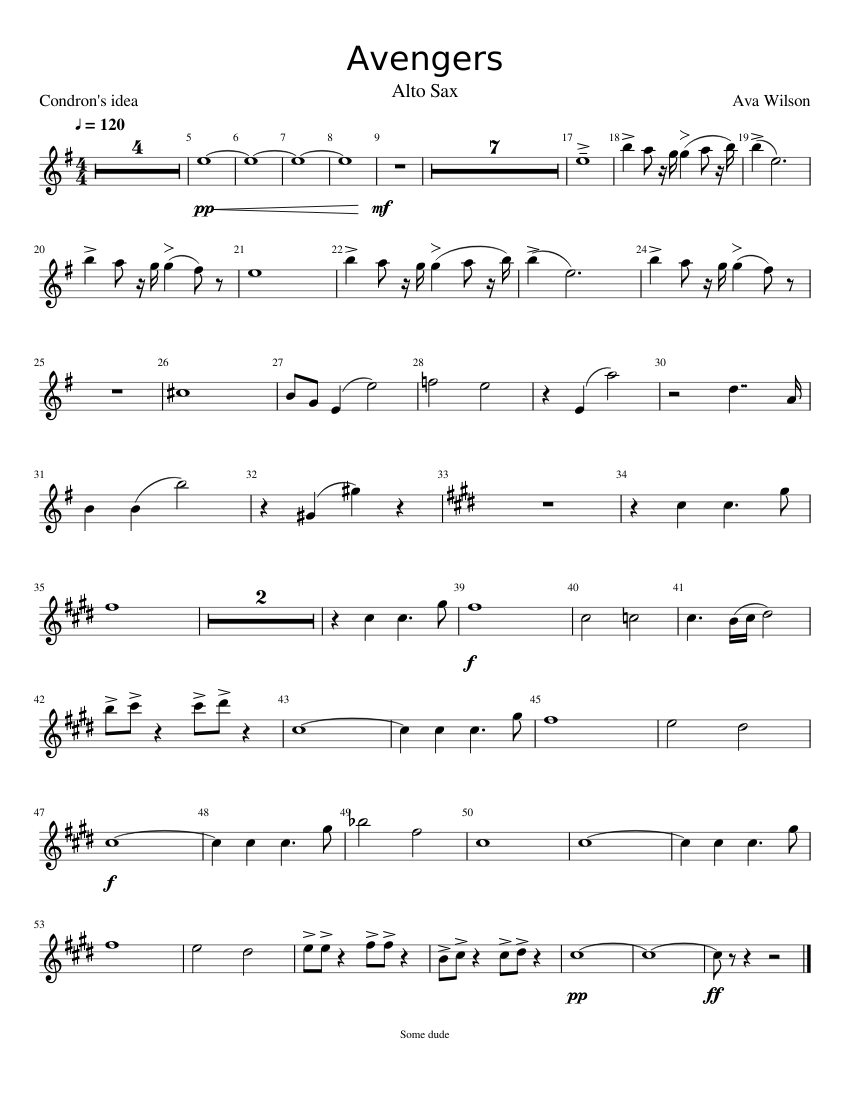 Free Alto Sax Sheet Music | Images and Photos finder