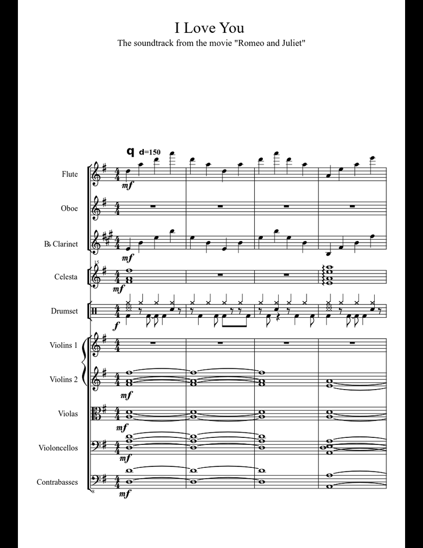 I love You sheet music download free in PDF or MIDI