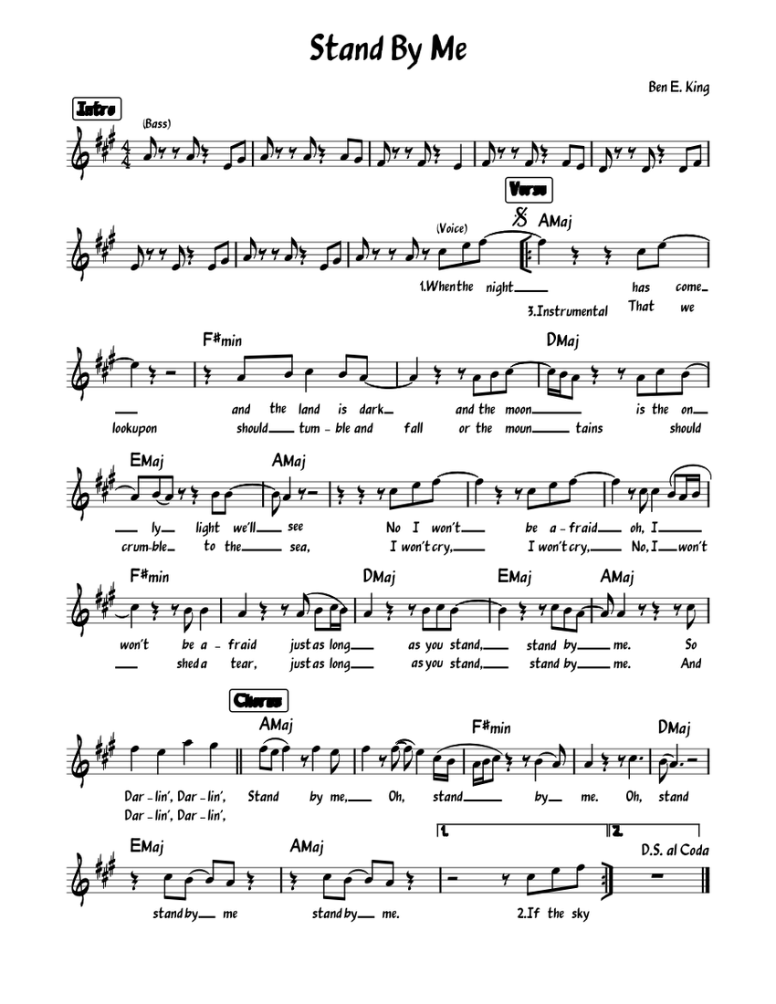 Stand By Me Sheet music for Piano (Solo) | Musescore.com