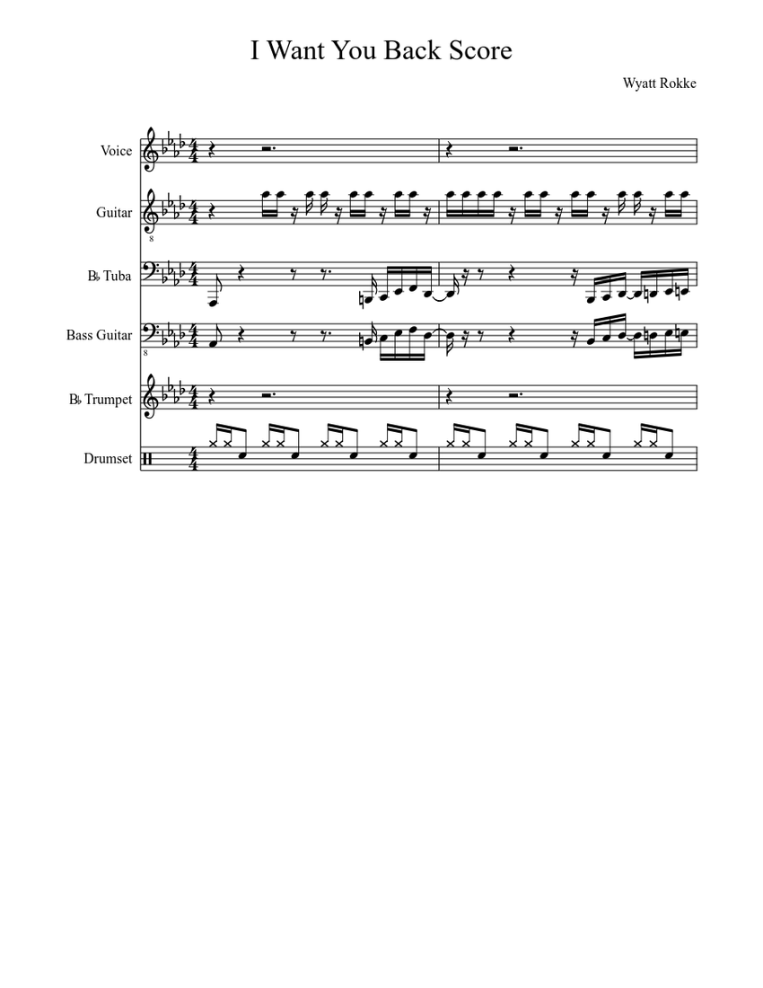 I Want You Back Sheet music | Download free in PDF or MIDI | Musescore.com