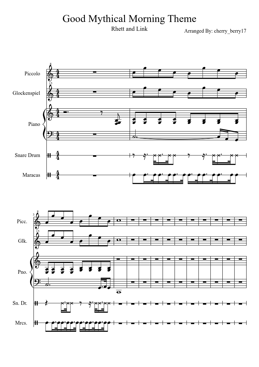 Good Mythical Morning Theme sheet music download free in PDF or MIDI