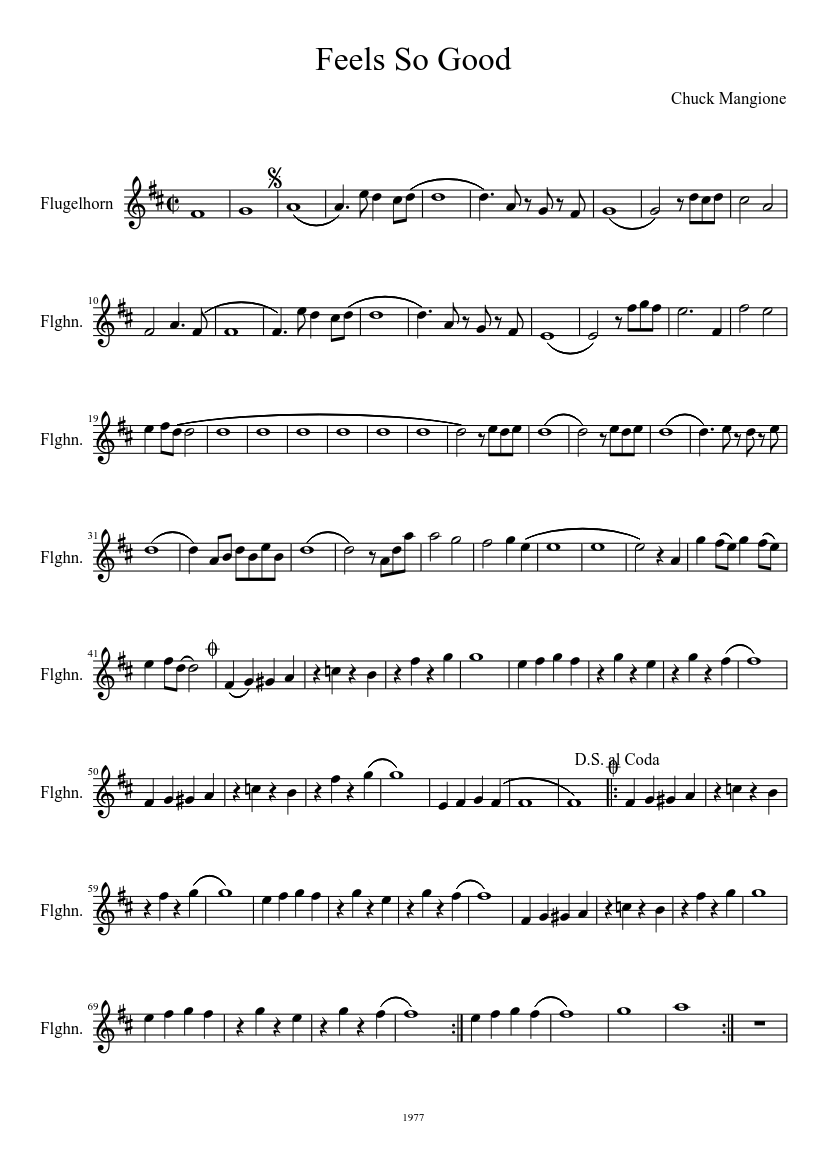 CHUCK MANGIONE FEELS SO GOOD SHEET MUSIC PDF