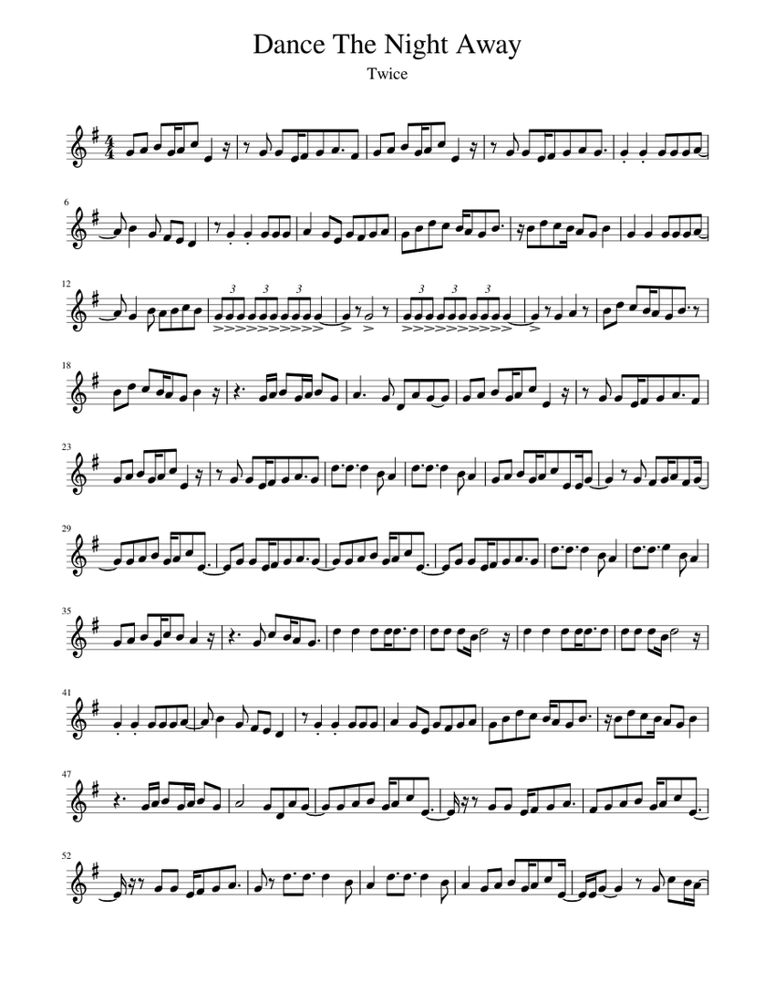 Twice (트와이스) Dance The Night Away (Trumpet solo) Sheet music for